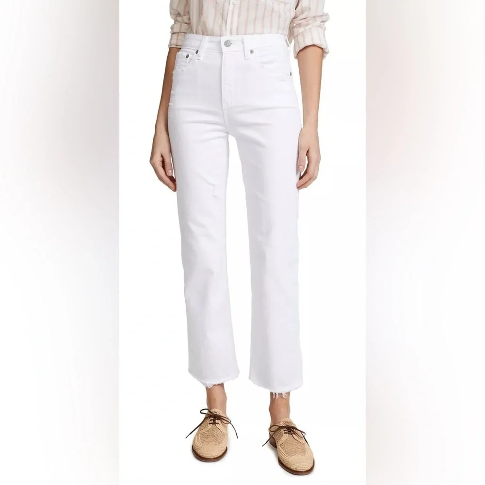 AG ADRIANO GOLDSCHMIED The Rhett Vintage High Waisted Straight Jeans Size 32 - Picture 8 of 8